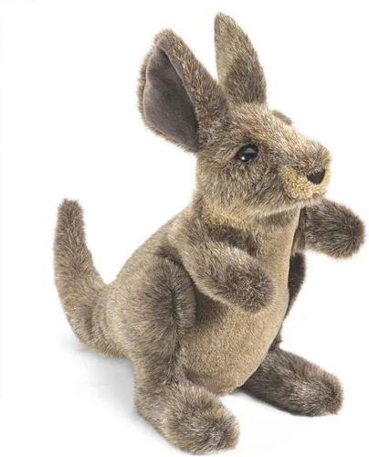 Folkmanis Marioneta de mano canguro pequeña, marrón; bronceado, 1 EA