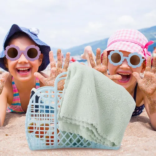 Miniatura 3 de Sweetude 6 juegos de bolsas de gelatina con lentes de sol de flores para niñas y mujeres, 6 bolsas de gelatina de plástico, bolsa de gelatina, cesta