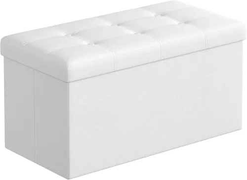 Miniatura 17 de SONGMICS Mazie Collection - Banco otomano plegable de almacenamiento de 43 pulgadas, otomana con almacenamiento, taburete reposapiés, carga de 660
