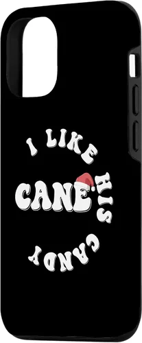 Miniatura 2 de Carcasa navideña a juego para iPhone 15 con texto en inglés "I Like His Candy Cane Parejas