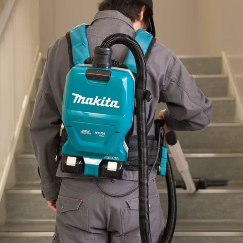 Miniatura 6 de Makita XCV09PT 18V X2 LXT Litio-Ion (36V) Sin Escobillas Inalámbrica 1/2 Galón HEPA Filtro Mochila Kit de Aspiradora Seca (5.0Ah)