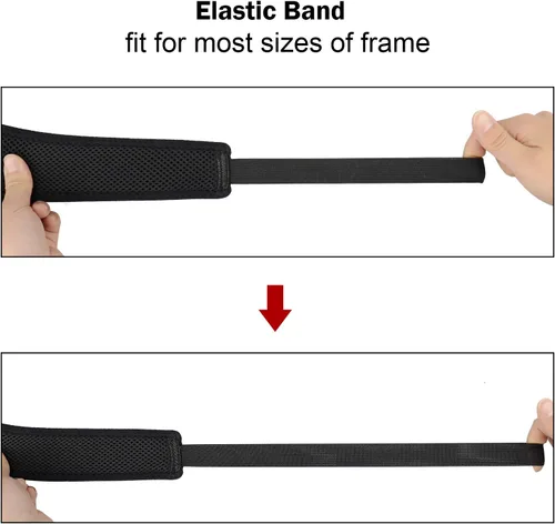 Miniatura 5 de Thinvik Paquete de 2 protectores de sudor para bicicleta para evitar la corrosión de la bicicleta para entrenamiento de ciclismo interior Guard_negro