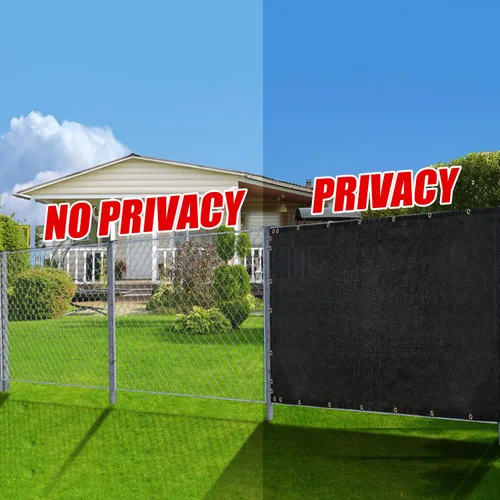 Miniatura 4 de Malla de Privacidad para Exteriores Negra de 6 Pies x 50 Pies, Cerca y Red de Sombra con Cubierta, Ideal para Jardín y Patio Trasero - Mejora