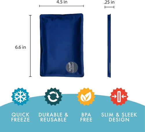 Miniatura 4 de Fit & Fresh Cool Coolers - Paquete de 16 paquetes de hielo suave, nailon elástico flexible y reutilizables, para loncheras y enfriadores