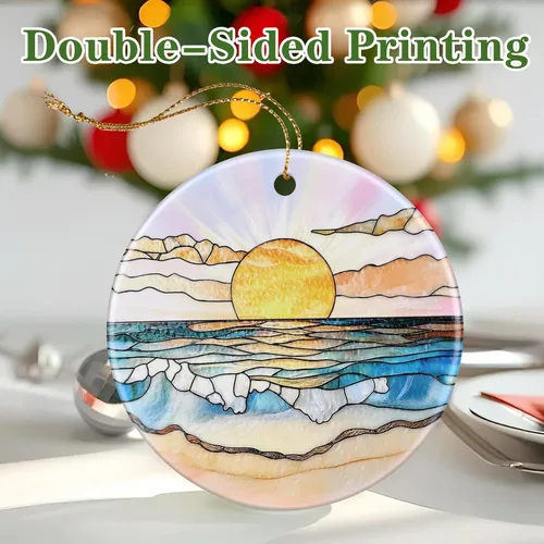 Miniatura 3 de Adorno de puesta de sol de playa, adorno de Navidad, decoración de árbol de Navidad, decoración de vacaciones, relleno de calcetines, idea de regalo