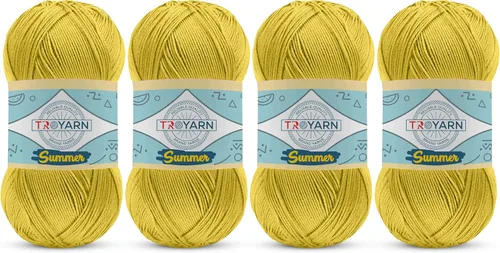 Miniatura 45 de 105001 - Hilo para tejer y ganchillo crema, 2 madejas (2 x 383 yardas), 100% microfibra acrílica