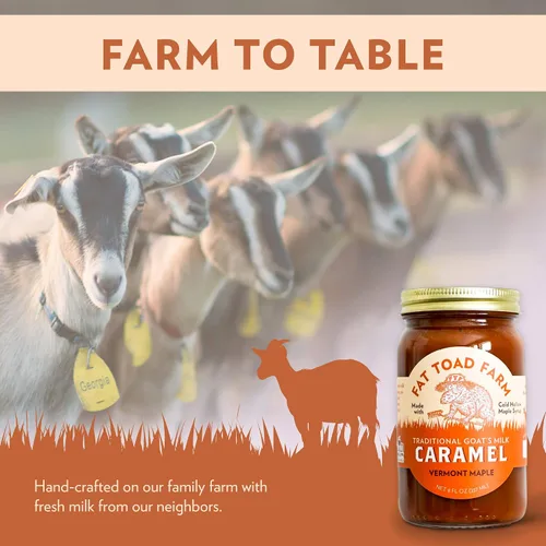 Miniatura 7 de Fat Toad Farm - Salsa de Caramelo Tradicional de Leche de Cabra/Cajeta, Arce de Vermont, Sin Gluten, 8 fl oz