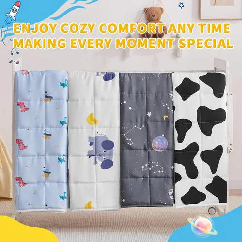 Miniatura 7 de anfie - Manta con peso para niños (40 x 60 pulgadas, 7 lb), manta refrescante para dormir, tamaño de manta ligera, transpirable, con cuentas de Gris