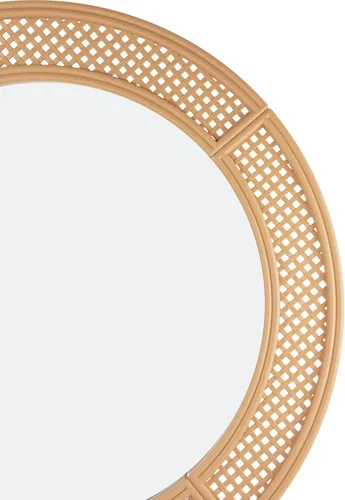 Miniatura 4 de Northlight Round Woven Style Wall Mirror, 30", Beige