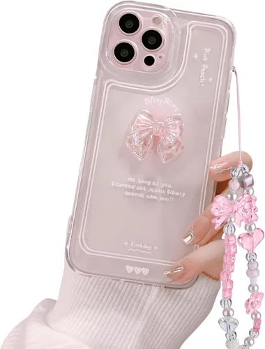 Miniatura 12 de Ownest Compatible para iPhone 7/iPhone 8/iPhone SE Linda Funda de 3D Rosa Moño Delgado Transparente Diseño Estético Protección para Lente de Cámara