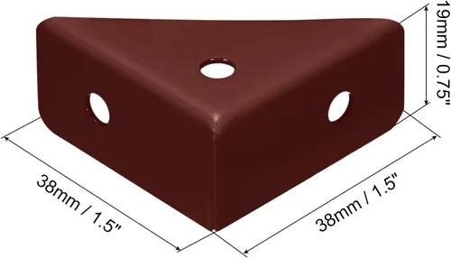 Miniatura 2 de uxcell 4 soportes de esquina angulares de 1.496 pulgadas x 1.496 pulgadas, soportes de acero laminado en frío con tornillos para borde de escritorio