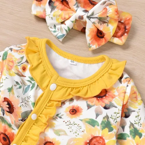 Miniatura 4 de Aalizzwell Mameluco para bebé niña, ropa de otoño e invierno con accesorios