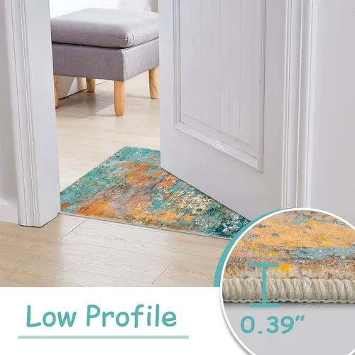 Miniatura 4 de Lahome Alfombra moderna abstracta para pasillo - 2'x4' Alfombra lavable para pasillo, suave alfombra de baño, alfombra antideslizante