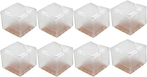 Miniatura 3 de 8pcs 1.181 in-1.378 in antideslizante silicona muebles silla mesa pie pierna cubierta protectora