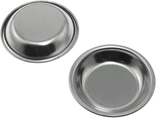 Miniatura 4 de Bandeja de pintura redonda pequeña, 20 unidades, plato de mezcla, paleta de pintura, taza de mezcla de acero inoxidable de 2 pulgadas, mini paleta