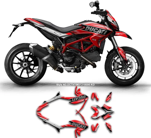 Miniatura 25 de Kit de adhesivos personalizados para Hypermotard Hyperstrada 821 2013 2014 2015 2016, DCTHYMS1318003-KO