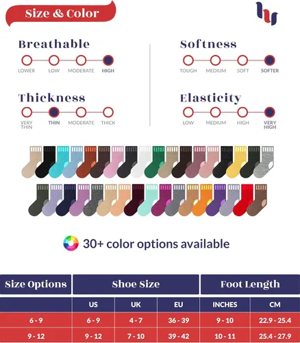 Miniatura 6 de Hugh Ugoli Womens Soft Bamboo Dress Socks, Thin Crew Socks for Business, Trouser, Casual,Non-Binding, Breathable,3-6Pairs