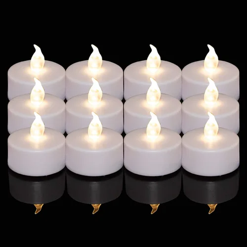 Miniatura 13 de Tappovaly Velas de té LED que funcionan con pilas: lámpara votiva sin llama, realista y brillante, parpadeante, de larga duración, 200 horas