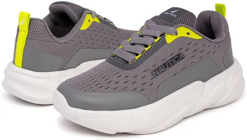 Miniatura 6 de Nautica Zapatos deportivos con cordones para niños, cómodos zapatos para correr para niños y niñas, niños pequeños y grandes