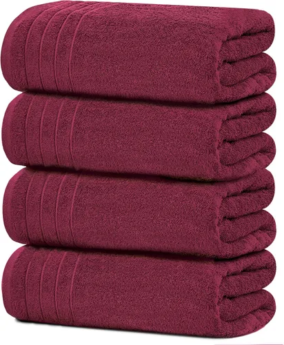 Miniatura 8 de Tens Towels Paquete de 4 toallas de baño extra grandes de 30 x 60 pulgadas, 100% algodón, más grandes y ligeras, más rápidas de secar, súper suaves