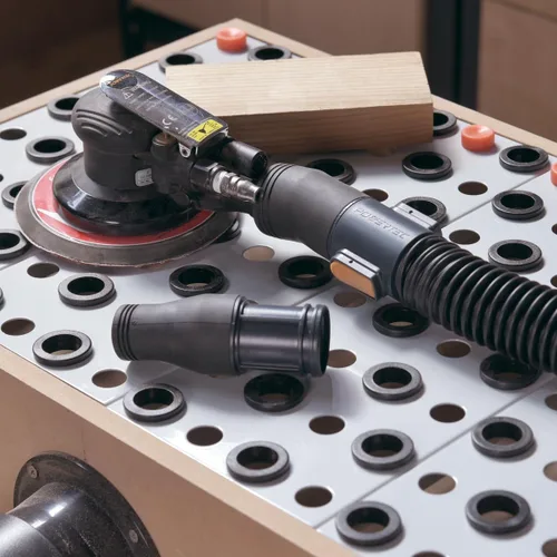 Miniatura 7 de POWERTEC Kit de manguera para herramientas eléctricas con manguera de vacío de 10 pies, 2 adaptadores de cambio rápido y acoplador roscado, kit