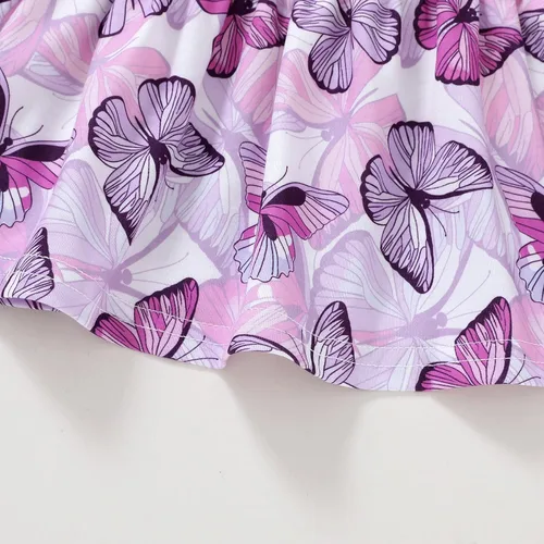 Miniatura 5 de JEELLIGULAR Vestido para niña pequeña, con volantes, sin mangas, con botones, vestido de verano para playa, casual, acampanado, vestido de verano