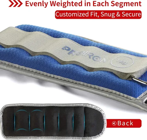 Miniatura 2 de PROIRON Ankle Weights for Women, Leg Weights for Men, Ankle and Wrist Weights 2/4/6/8LBS，Reflective Arm Weights for Jogging，Gymnastics，Aerobics