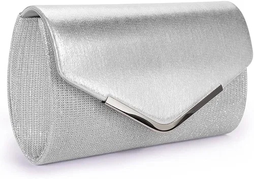 Miniatura 2 de ERIJUNOR Bolso de mano para mujer, clásico sobre de noche, brillante, fiesta de novia, baile de graduación, bolso cruzado