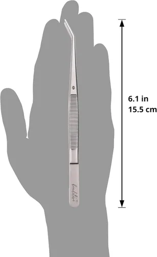 Miniatura 8 de Beaditive Juego de pinzas para máquina de coser de 6 pulgadas (3 piezas) puntas dobladas dentadas Grado profesional, alta precisión Acero