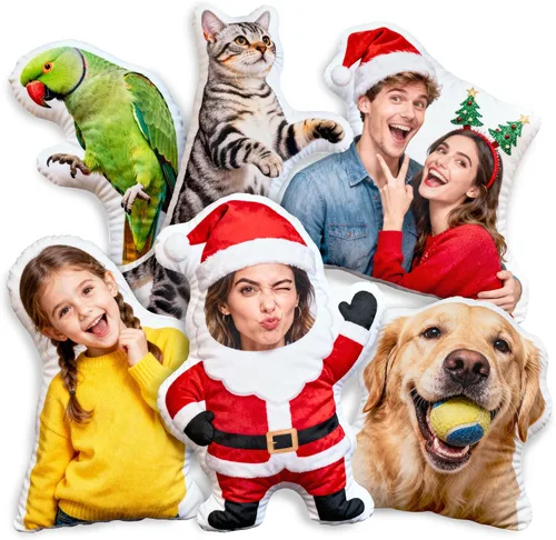 Almohadas Personalizadas con Foto - Almohada Corporal Personalizada con Cara para Perro Gato - Regalos Personalizados Divertidos de Elefante Blanco