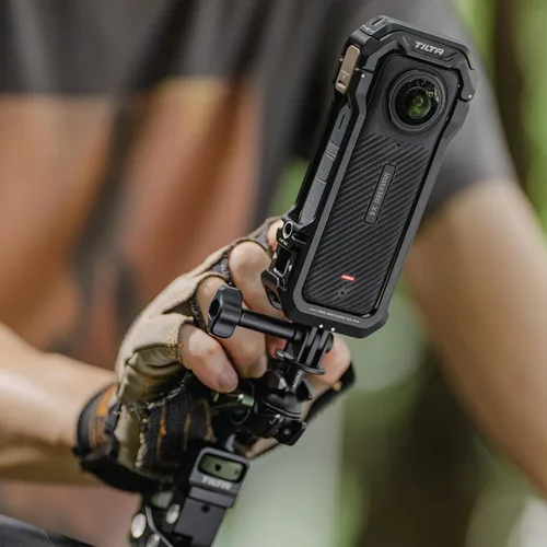 Miniatura 7 de Tilta Jaula completa para cámara compatible con Insta360 X4, color negro, protección para el cuerpo de la cámara, montaje Amera Action C integrado