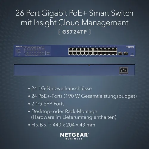 Miniatura 2 de NETGEAR Interruptor GS510TLP Smart 8P Gigabit PoE+ y 2 sfp 75W