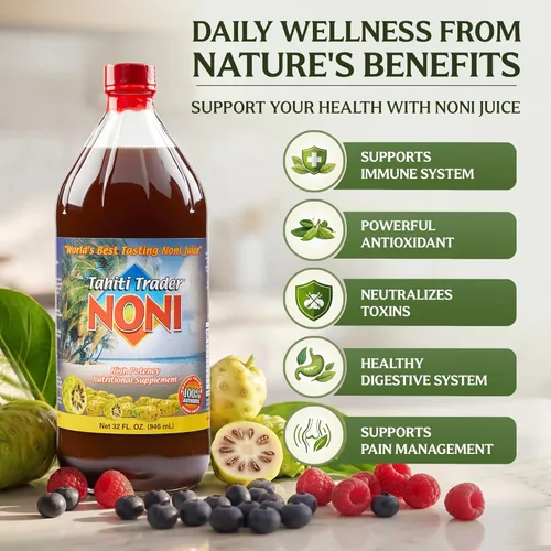 Miniatura 2 de Jugo de noni orgánico 100 puro – Fórmula original de jugo Fruta natural de noni y extracto de hoja de noni Sin OMG, sin aditivos artificiales