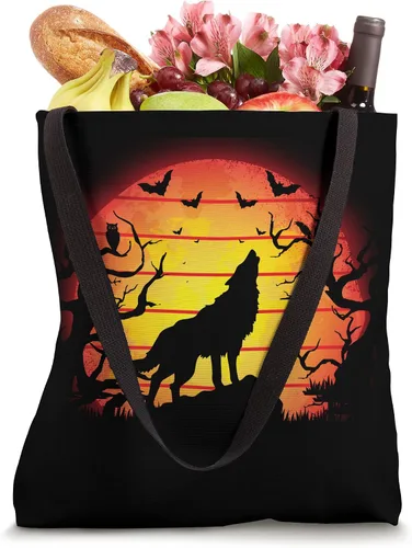 Miniatura 4 de Bolsa de mano para ratón, para fiesta de Halloween, lobo de medianoche