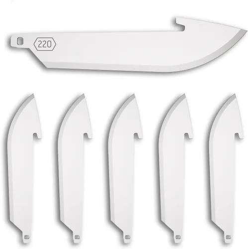 Miniatura 7 de Outdoor Edge RazorSafe - Cuchillos de hoja de afeitar de 2.2 pulgadas, color negro, paquete de 6 cuchillas de punto de caída EDC, compatibles
