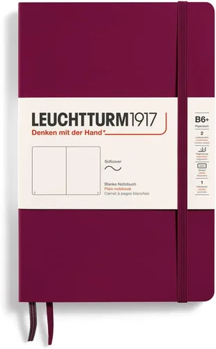 Miniatura 50 de LEUCHTTURM1917 - Cuaderno de tapa blanda de tapa blanda B6+ - 123 páginas numeradas para escribir y escribir en diario (Doted, Sage)