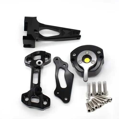 Miniatura 2 de Asiento estabilizador de dirección CNC ajustable para motocicleta con kit de soporte de montaje, juego completo compatible con MT-09 FZ-09 MT09 FZ09