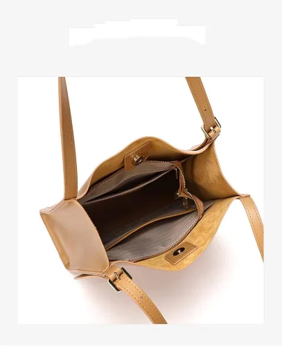 Miniatura 4 de Aiwanning - Bolso de piel auténtica para mujer, bolso de hombro, bolso de mano