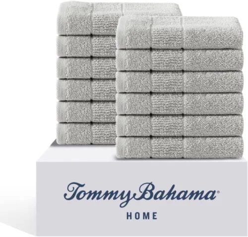 Miniatura 23 de Tommy Bahama - Toallas de baño, 100% algodón suave y absorbente, resistentes a la decoloración y a la decoloración, toallas de baño de peso medio