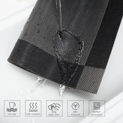 Miniatura 3 de AHHFSMEI Manteles individuales para mesa de comedor, juego de 4, manteles individuales de vinilo tejido de plástico, antideslizantes, aislamiento