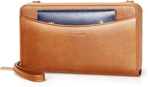 Miniatura 7 de nuoku Cartera RFID para mujer bolso cruzado con cremallera alrededor de 2 correas