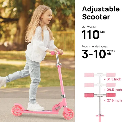 Miniatura 2 de Juguetes de patinete para niños de 6 a 12/3 a 5 años, regalos de Navidad y cumpleaños para niñas y niños, patinete fácil de plegar para niños