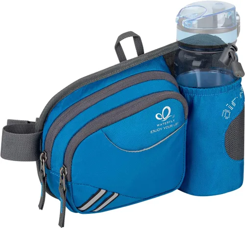 Miniatura 15 de Waterfly - Cangurera de senderismo con soporte para botella de agua para hombres y mujeres, para correr y pasear al perro, para iPhone 8 Plus, Gris