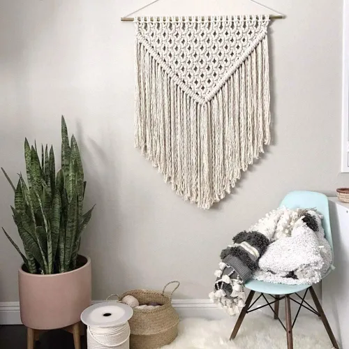 Miniatura 4 de Cuerda de algodón de macramé de 0.197 in x 164 pies para manualidades, joyería, decoración del hogar, envoltura de regalos