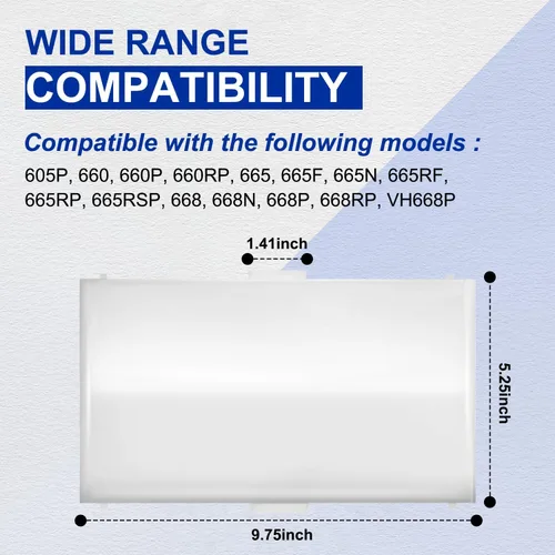 Miniatura 2 de HASMX Nutone - Lente de luz para ventilador de escape S53740000, compatible con modelos 605P, 660, 660P, 660RP, 665, 665F, 665N, 665RF, 665RP