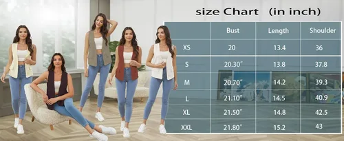 Miniatura 6 de YWS - Chalecos de moda para mujer, casual, sin mangas, con cuello en V, chaleco de lino y algodón