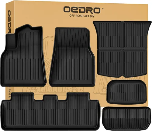 Miniatura 13 de OEDRO Alfombrillas de suelo aptas para Honda Accord Sedan 2017-2013, Alfombrillas TPE para todo clima Accord incluye juego de revestimientos
