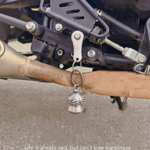 Miniatura 7 de Campana de motocicleta con colgador para motociclista, campanas de motociclista de buena suerte y accesorios de motocicleta, campana de la suerte