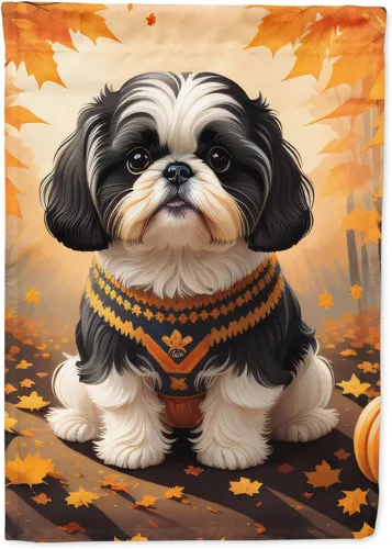 Miniatura 59 de Caroline's Treasures DAC1001GF Affenpinscher - Bandera decorativa para jardín de otoño, decoración para patio exterior, patio, parterres