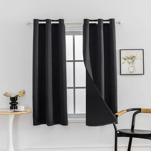 Miniatura 16 de Anytime Juego de 2 paneles de cortinas 100% opacas, con aislamiento térmico para dormitorio, paneles de sombreado completo